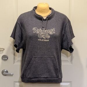 3/$30 GUC Rainforest Cafe California XL Turkish Cotton Blend Cutoff Sweatshirt